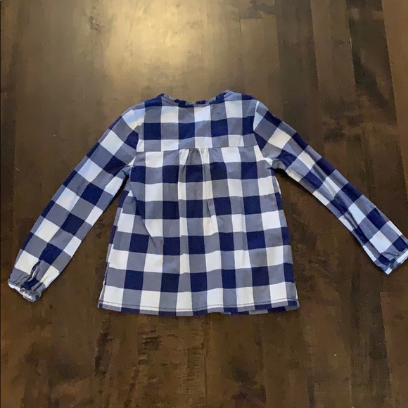 Carter’s blue and white Buffalo check blouse - Picture 2 of 2